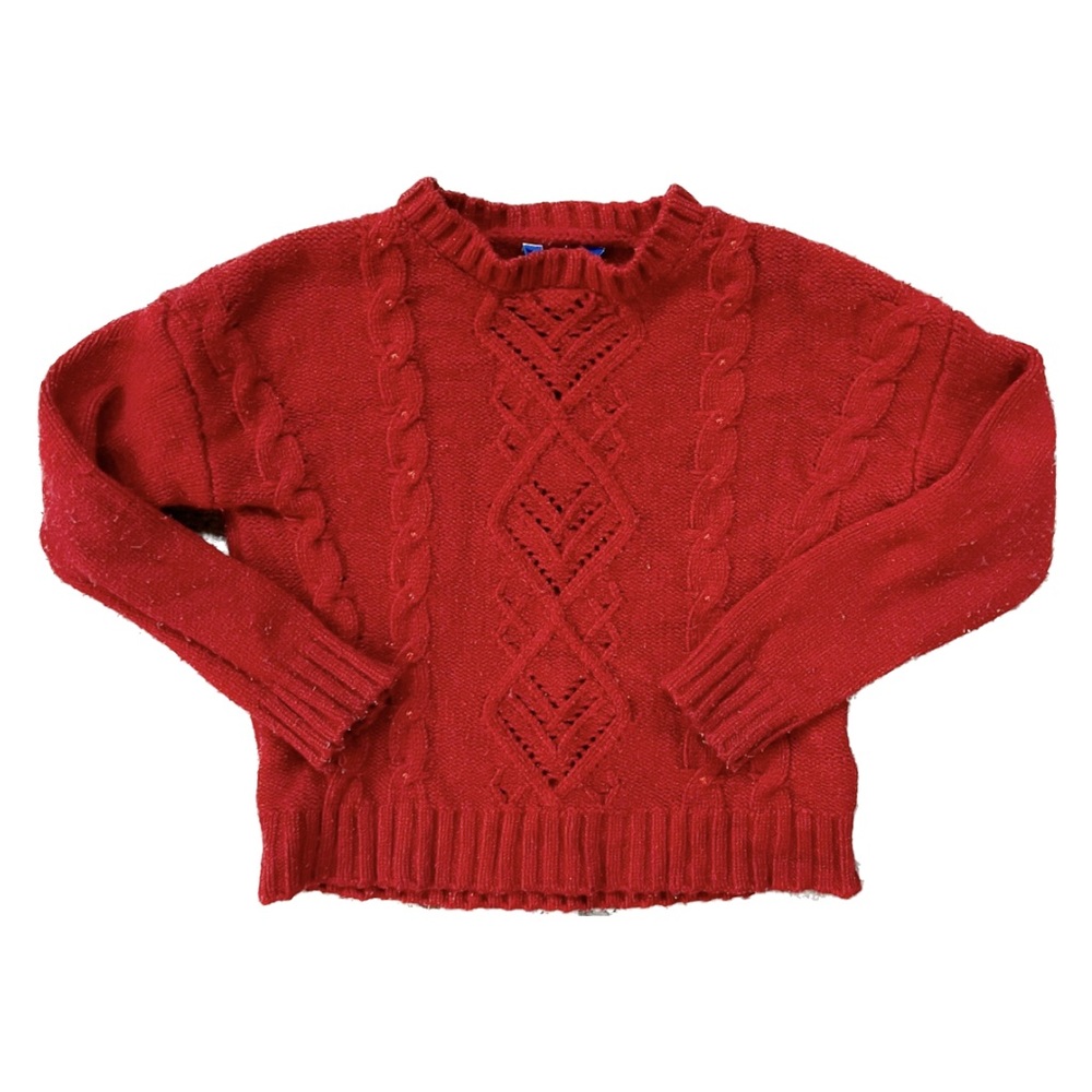 🧶 Mayoral | Classic Red Cable Knit Sweater